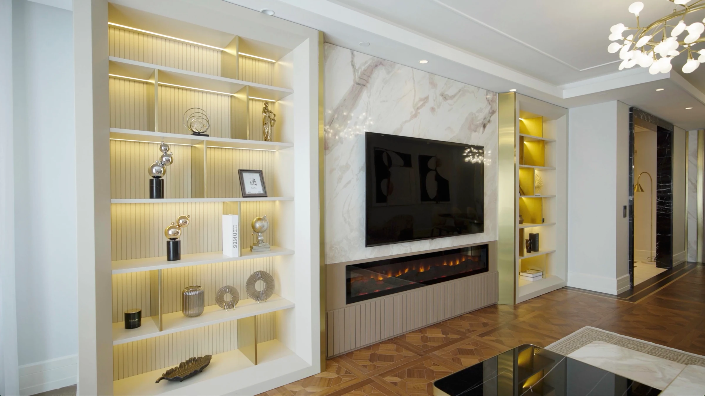 Büyükyalı Interior Design Project · Illuminated shelving · 7